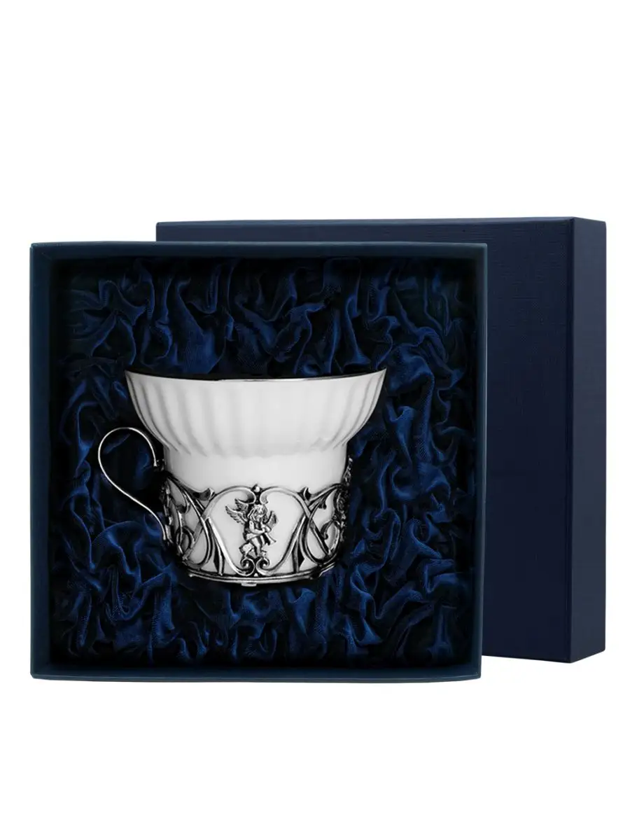 Чашка чайная Ангел с чернением (Серебро 925) чашка чайная стрекоза с чернением серебро 925