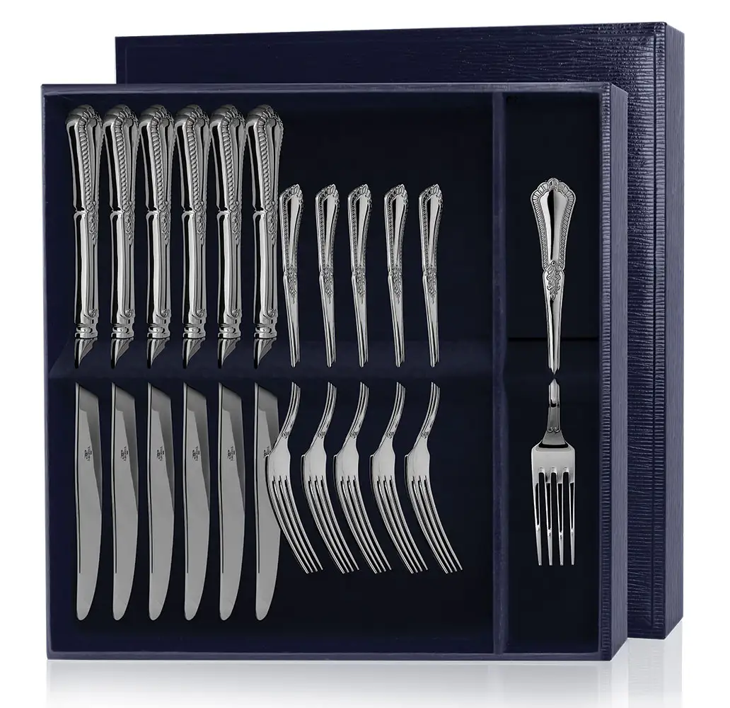 Набор десертный Фаворит: вилка и нож (Серебро 925) набор десертный фаворит вилка и нож серебро 925