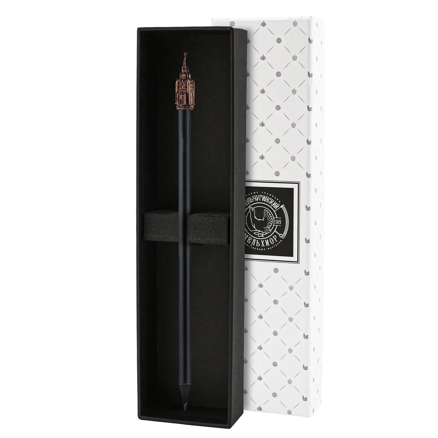 Карандаш Спасская башня медный с чернением карандаш с литым элементом спасская башня латунный в футляре
