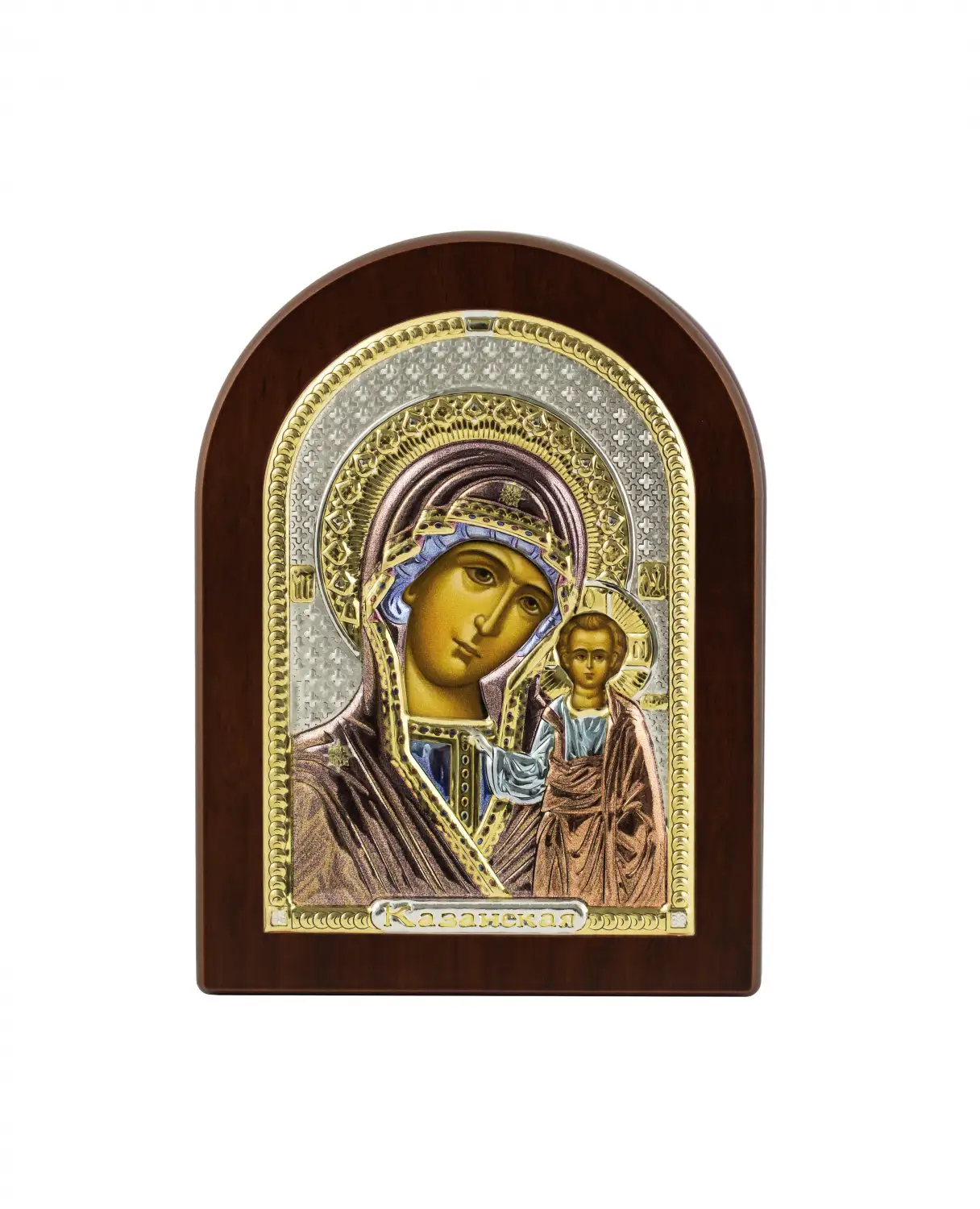 Икона Казанская Божья Матерь (12*16), золотистая