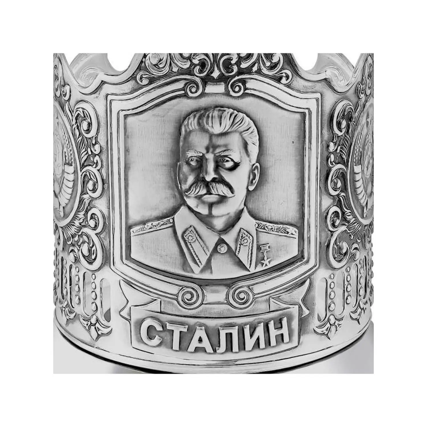 Фото Набор для чая посеребренный "Сталин" №5