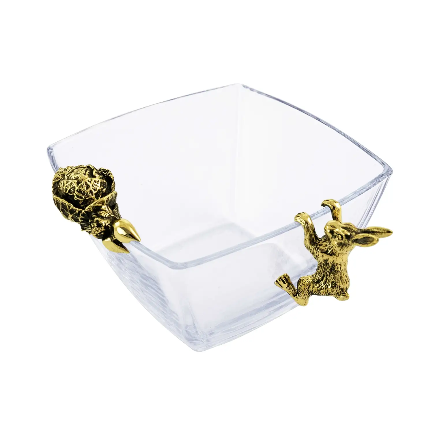 Чаша для орехов "Заяц" латунная с чернением