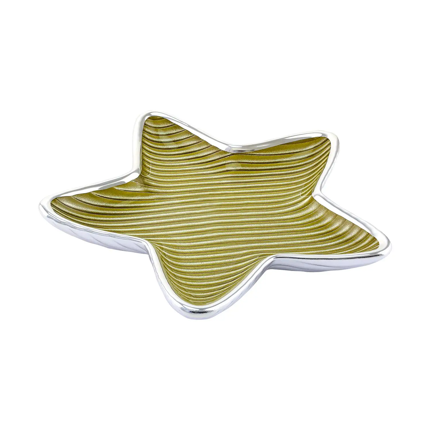 Тарелка стеклянная STELLA RIGHE (цвет золотой) диаметр 17 см тарелка стеклянная conchiglia цвет золотой диаметр 15 см