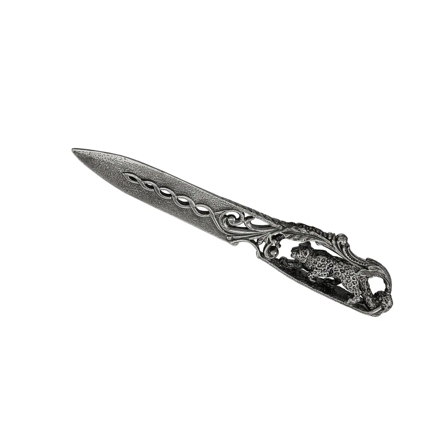 Нож для писем Барс никелированный с чернением нож д писем крокодил мельхиоровый с чернением
