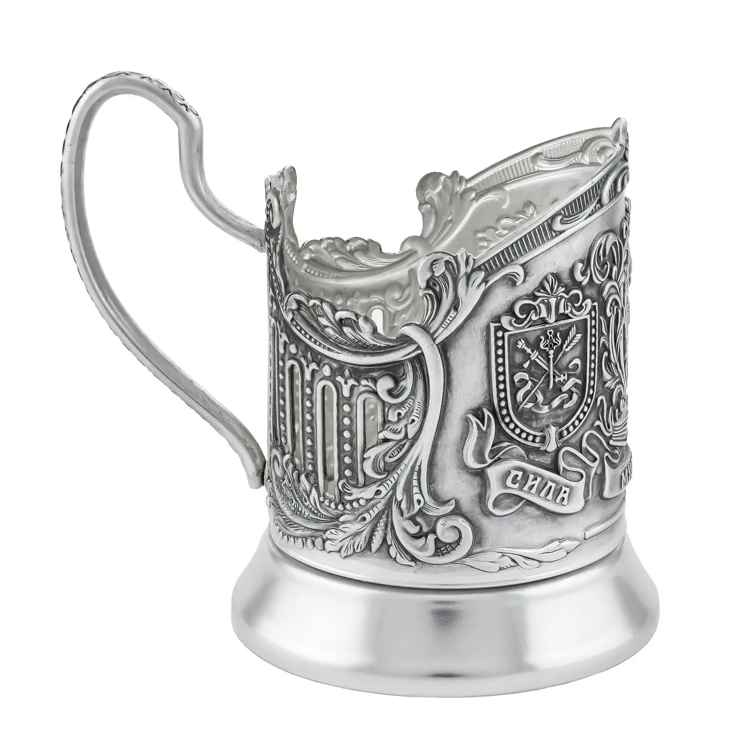 Набор для чая  посеребренный  "Мудрый руководитель (Триумфальная)"