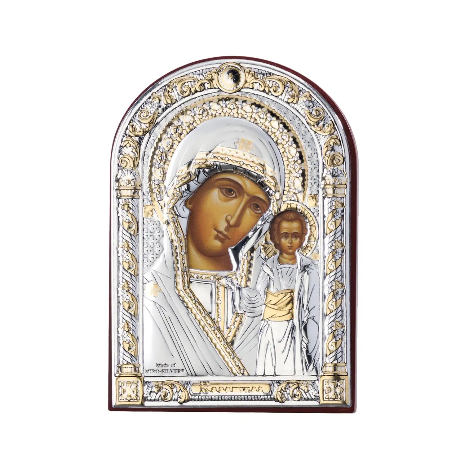 Икона Казанская Божья Матерь (7.5*11) иконка из серебра божья матерь казанская