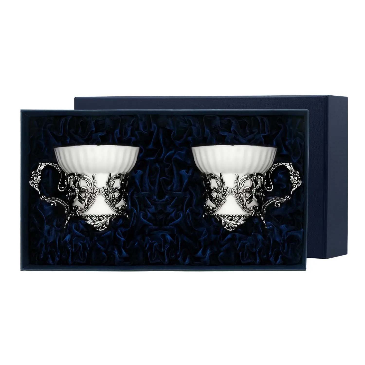 Чашка чайная Симфония (Серебро 925) чайная чашка летняя стрекоза из янтаря с ложечкой серебро