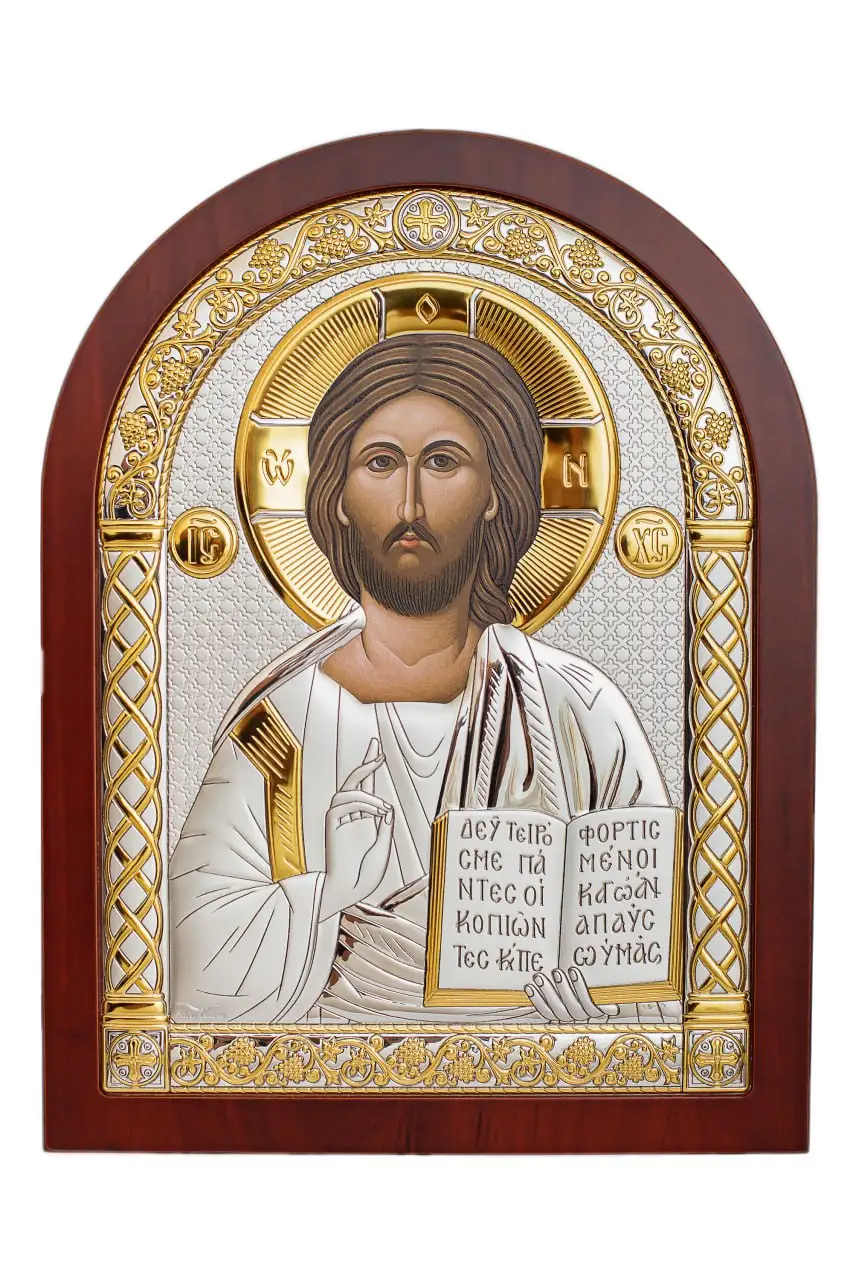 Икона "Спаситель", красное дерево 120х160