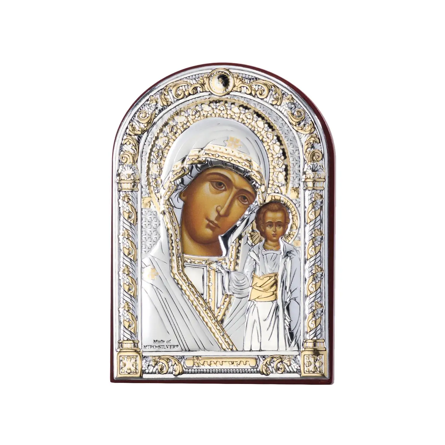 Икона Казанская Божья Матерь (6*8.5) иконка из серебра божья матерь казанская