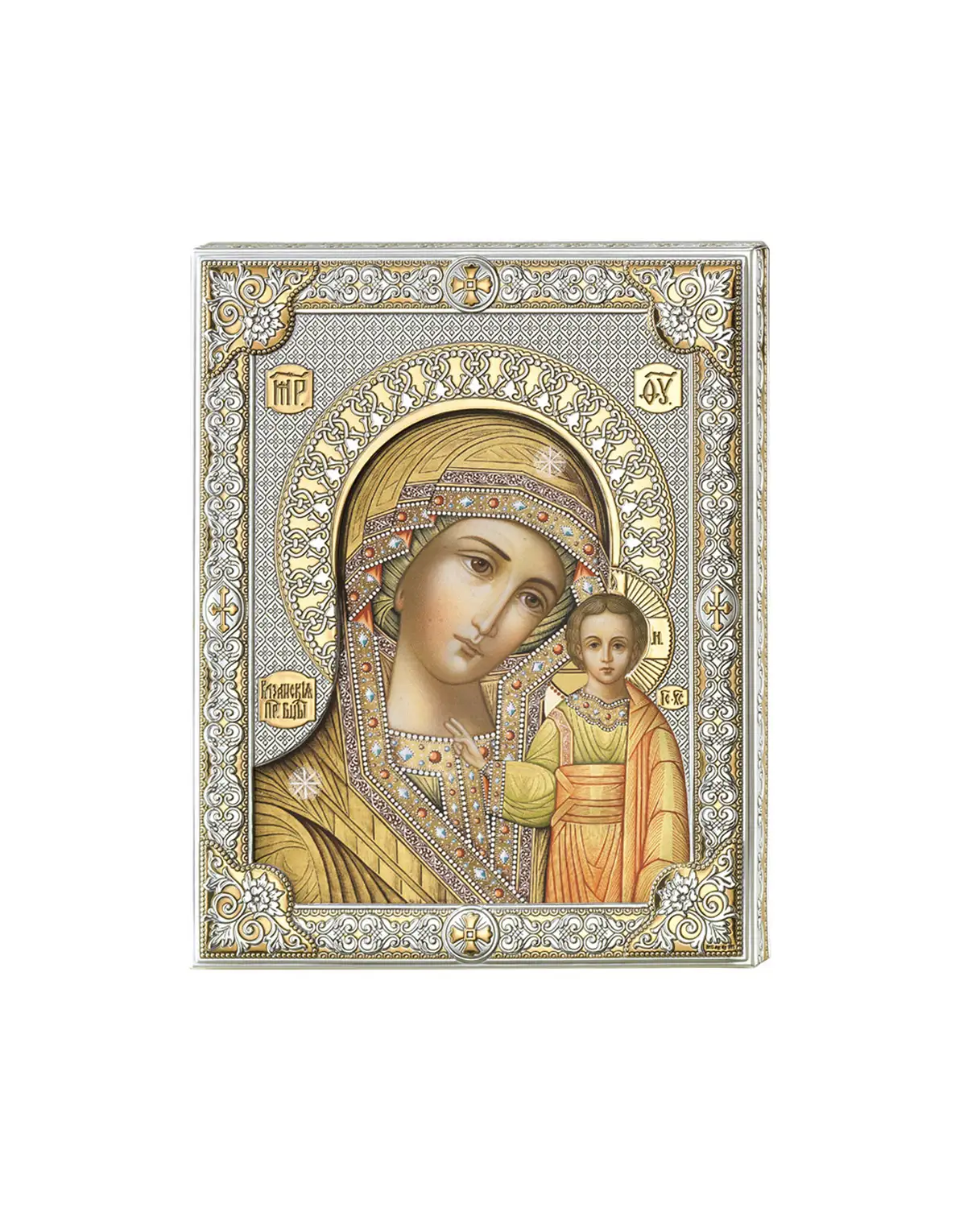 Икона Казанская Божья Матерь (12*15.5) икона божья матерь казанская 23 х 27 см