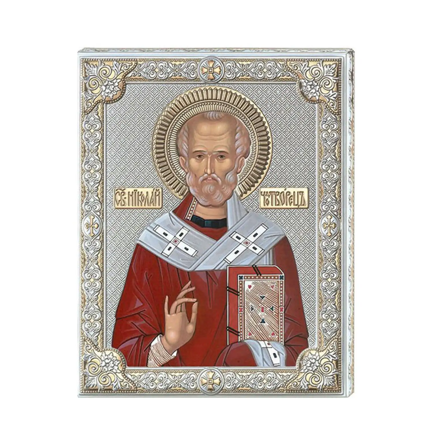 Икона Святой Николай Чудотворец (16*20) икона николай чудотворец 12х11 5 нч 761 прямая печать по левкасу золочение