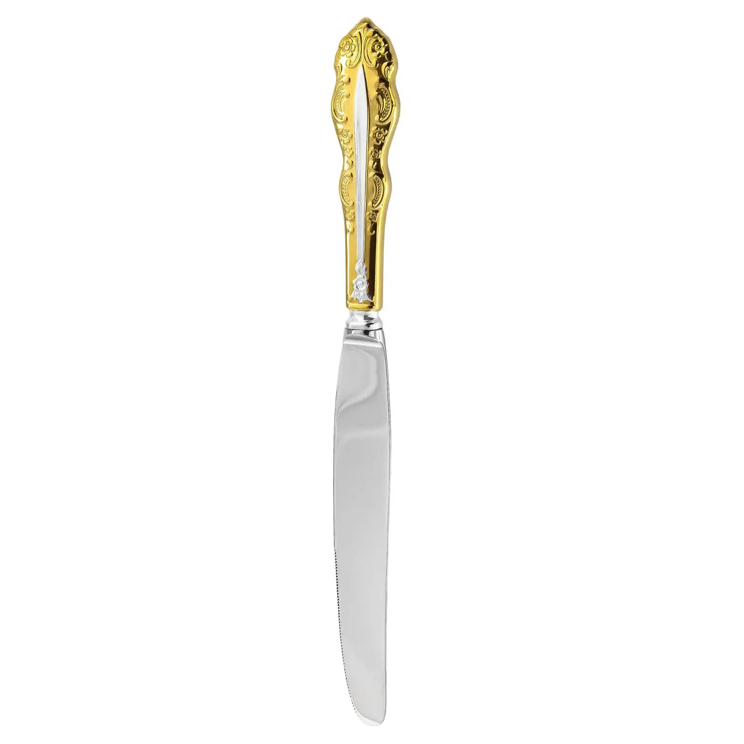 Нож столовый Юбилейная посеребенный с частичной позолотой нож столовый визирь с частичной позолотой