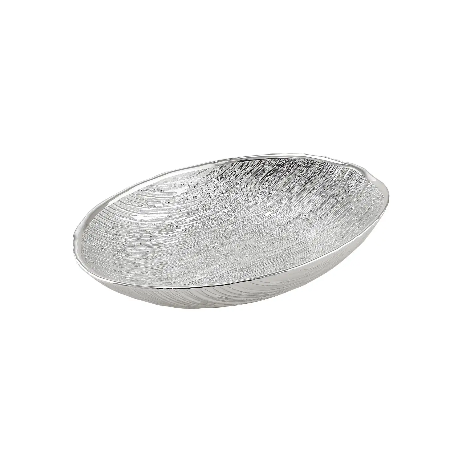 Блюдо стеклянное GRANITO (цвет серебро) диаметр 24 см высота 16 см