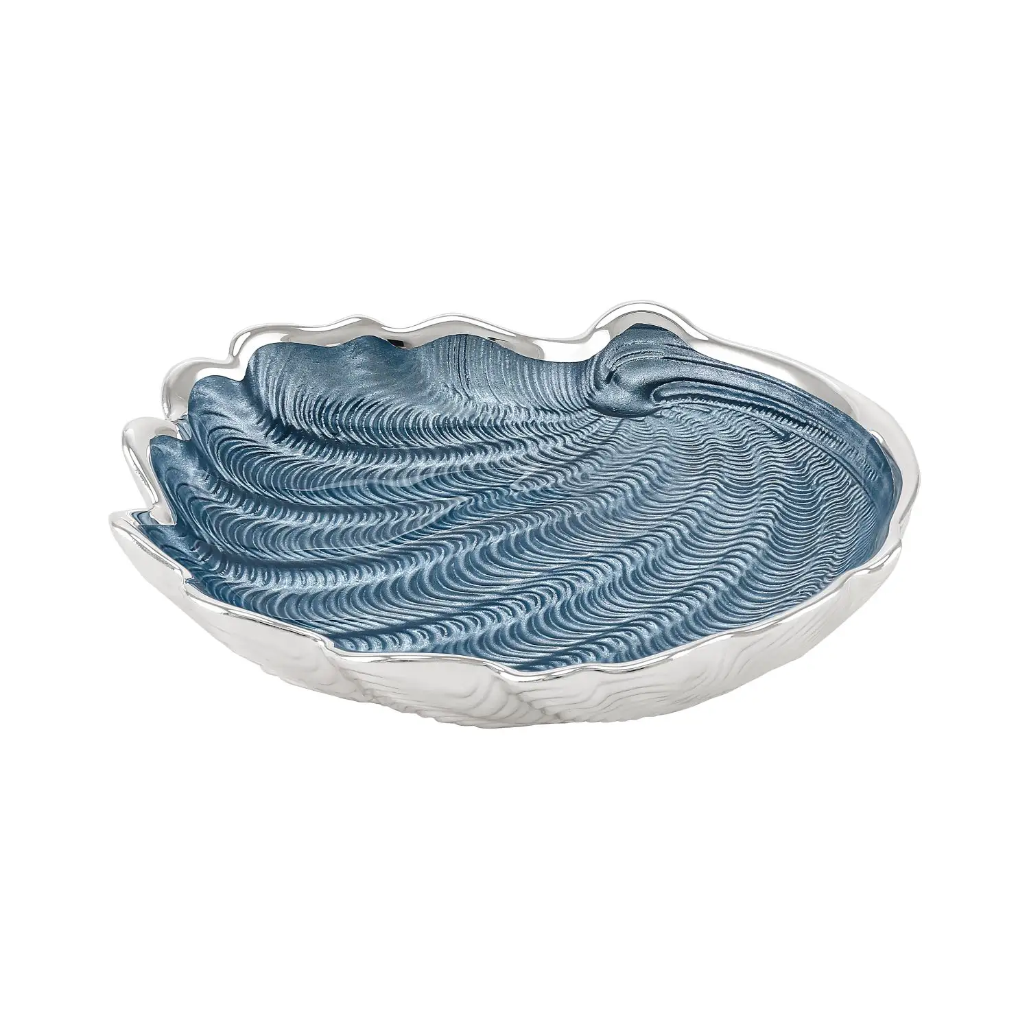 Тарелка стеклянная CONCHIGLIA (цвет небесно-голубой) диаметр 15 см