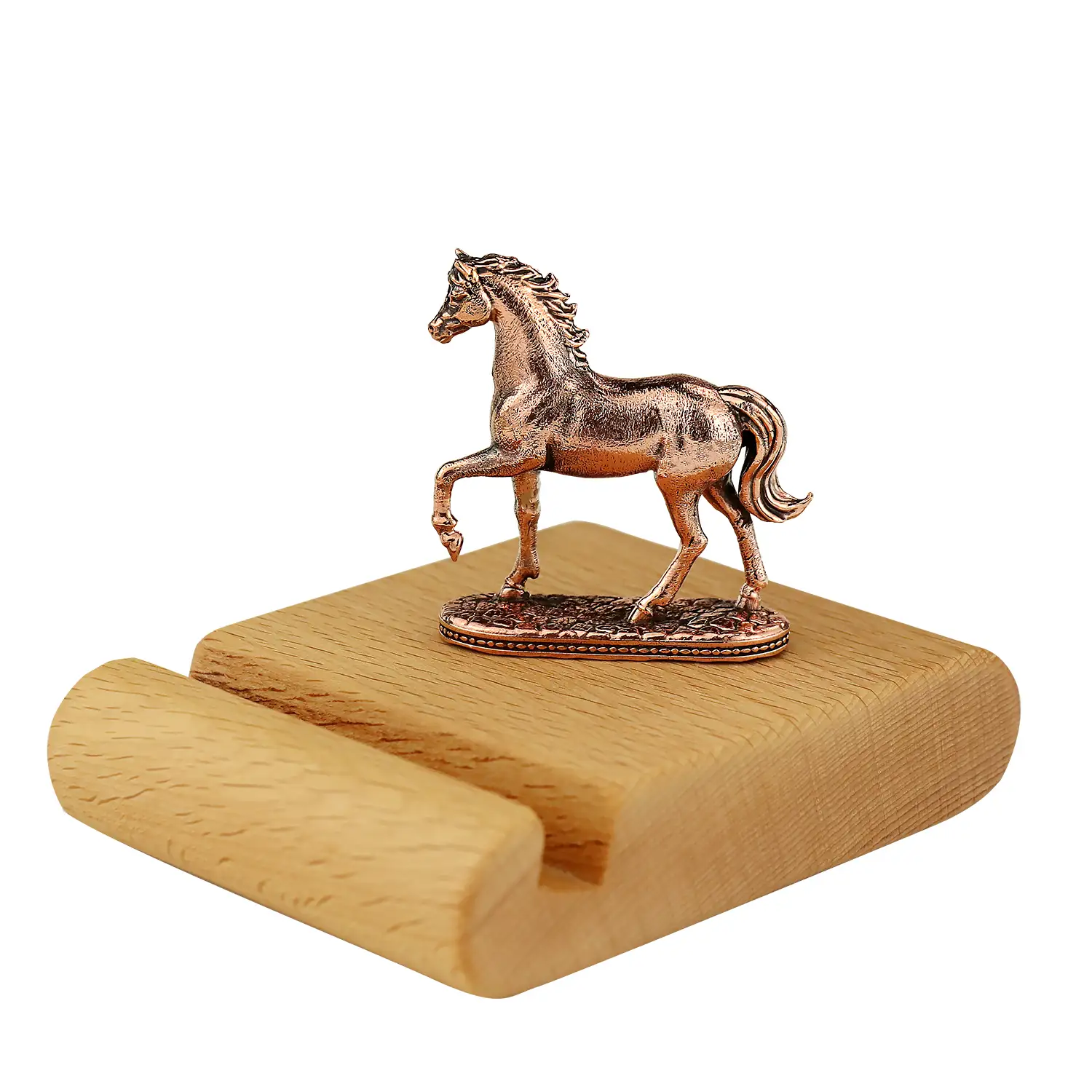 Подставка  для телефона "Лошадь" медная с чернением