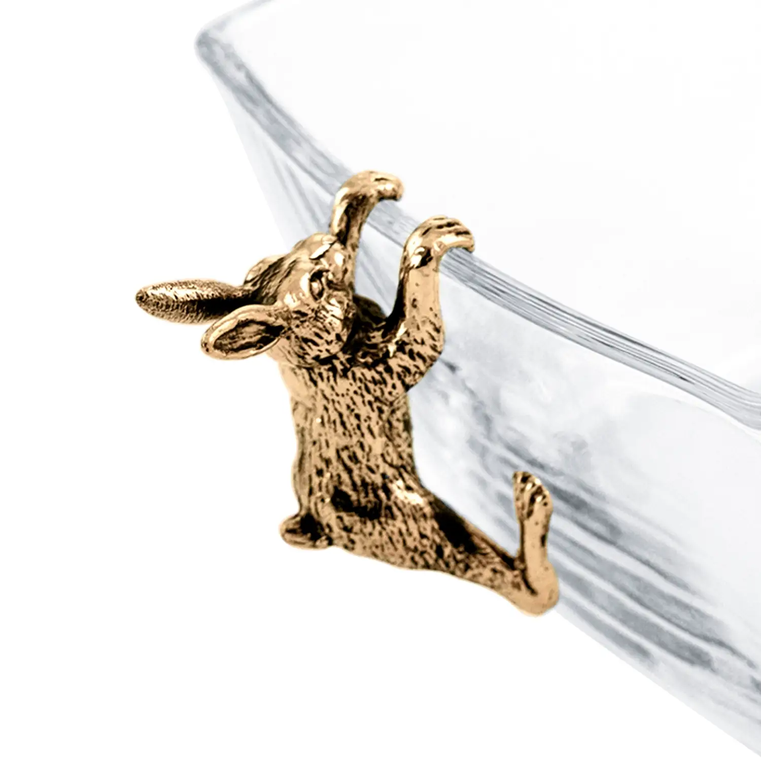 Чаша для орехов "Заяц" медная с чернением