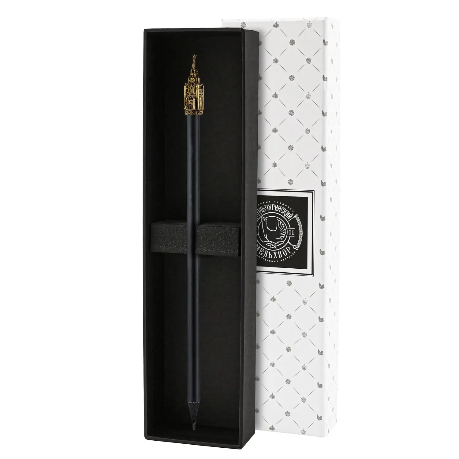 Карандаш Спасская башня латунный с чернением карандаш с литым элементом спасская башня латунный в футляре