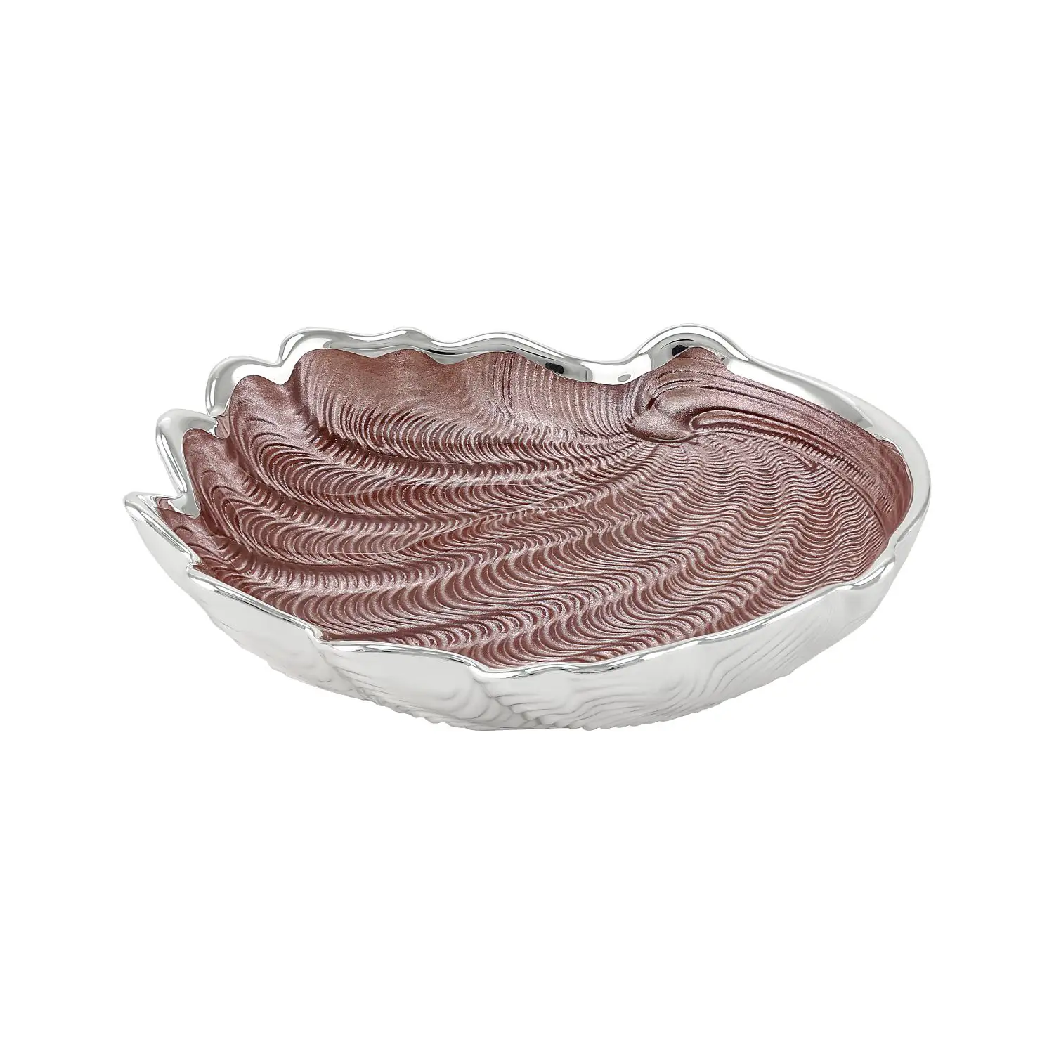 Тарелка стеклянная CONCHIGLIA (цвет бледно-розовый) диаметр 15 см