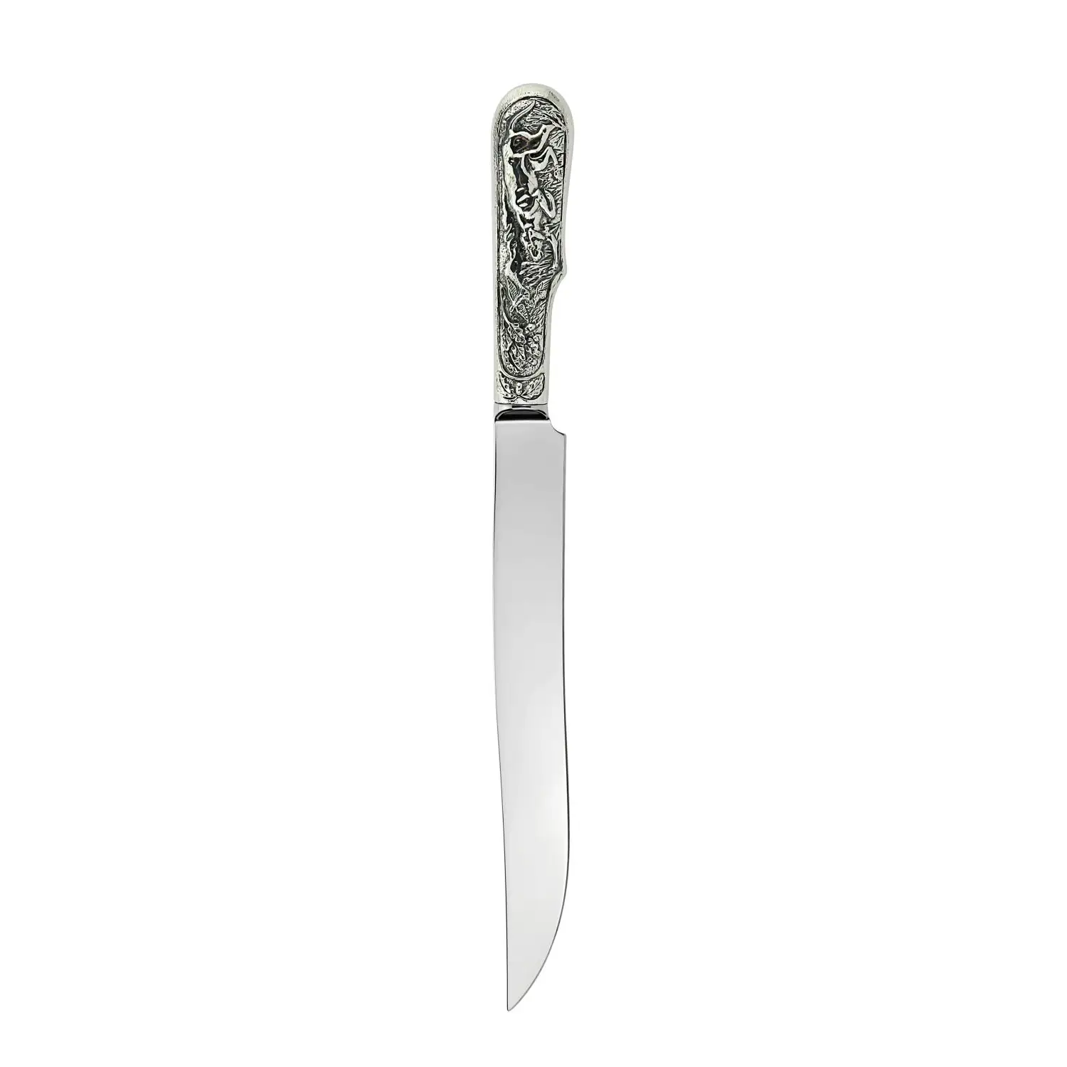 Нож для мяса Пойнтер L-220 посеребренный с чернением