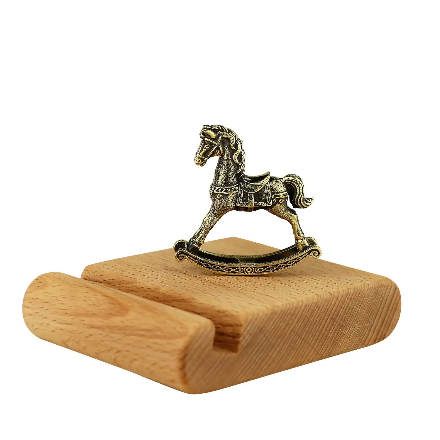 Подставка  для телефона "Лошадка" латунная с чернением,