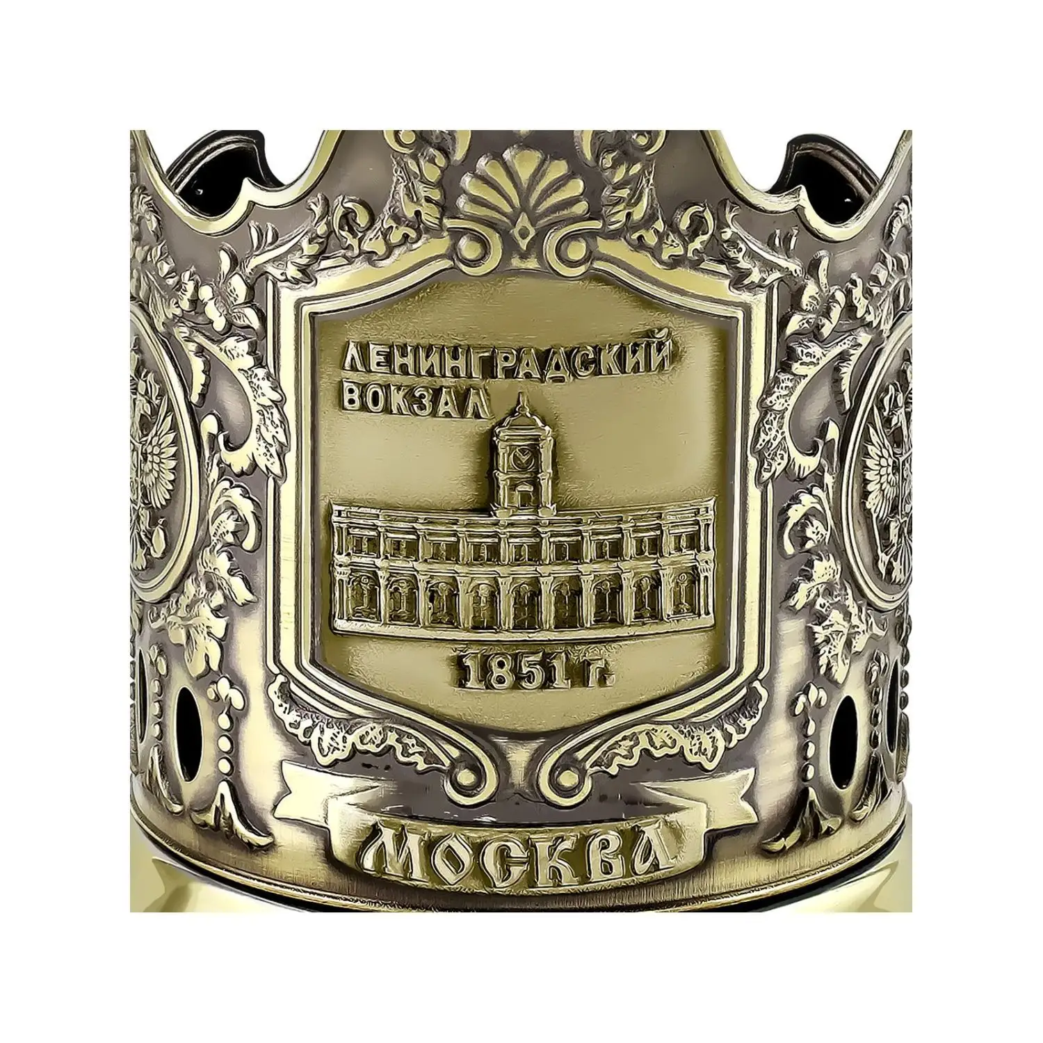Набор для чая латунный "Ленинградский вокзал (Меценат)"