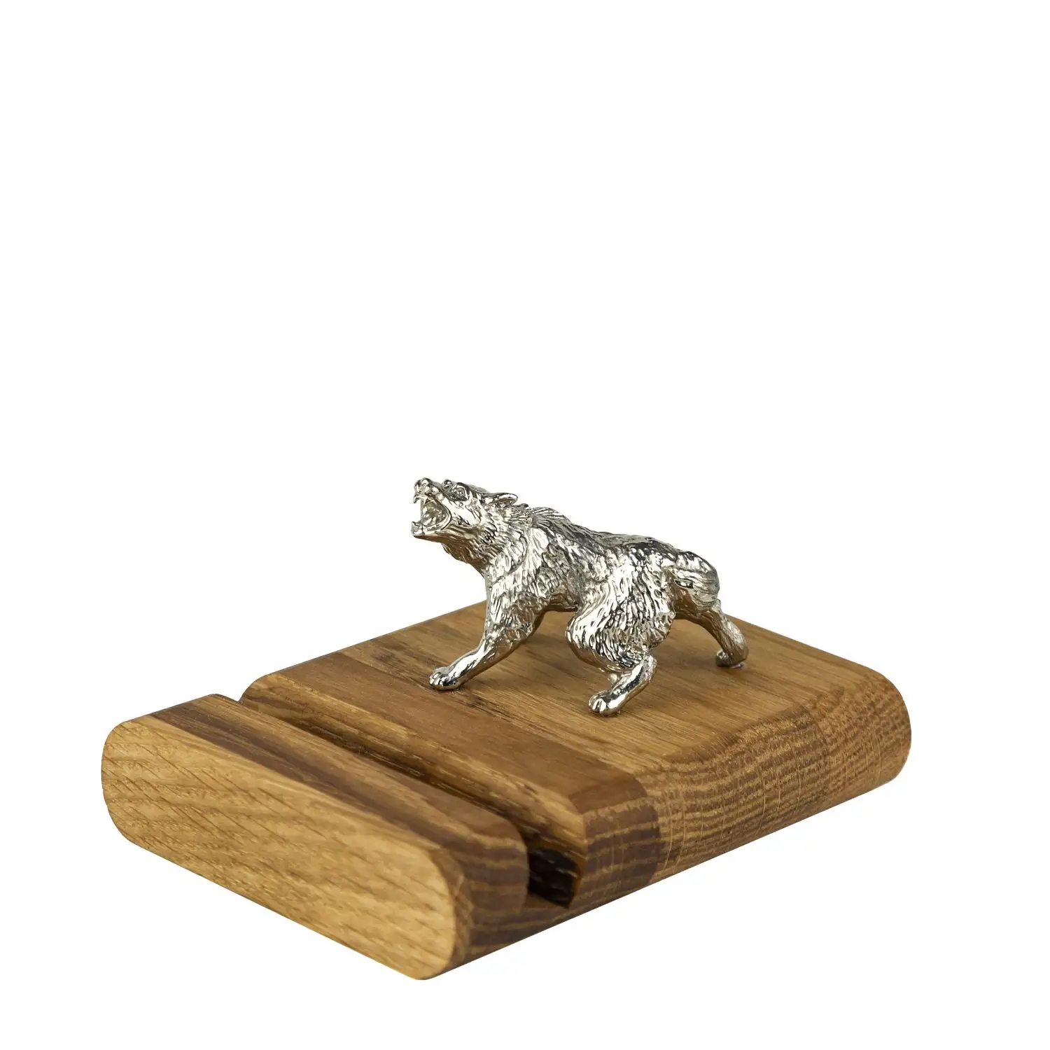 Подставка  для телефона "Волк"  никелированная 