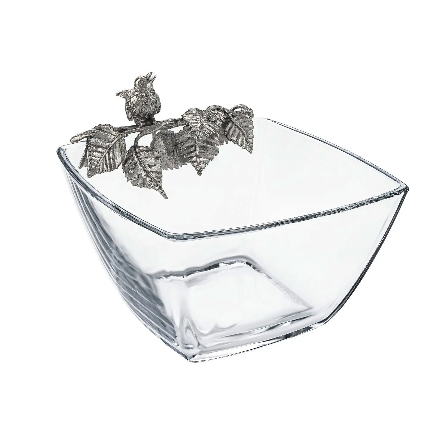 Чаша для орехов "Птица" посеребренная с чернением