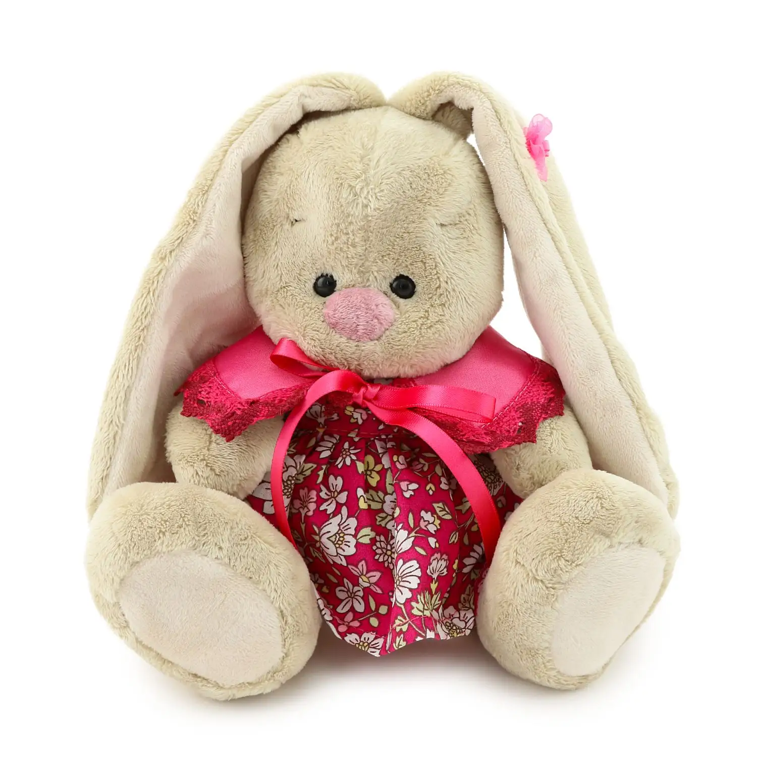 Набор для малышей DODO "Зайка" (игрушка Зайка Ми в сарафане, ложка Зайка ч/п) (Серебро 925)