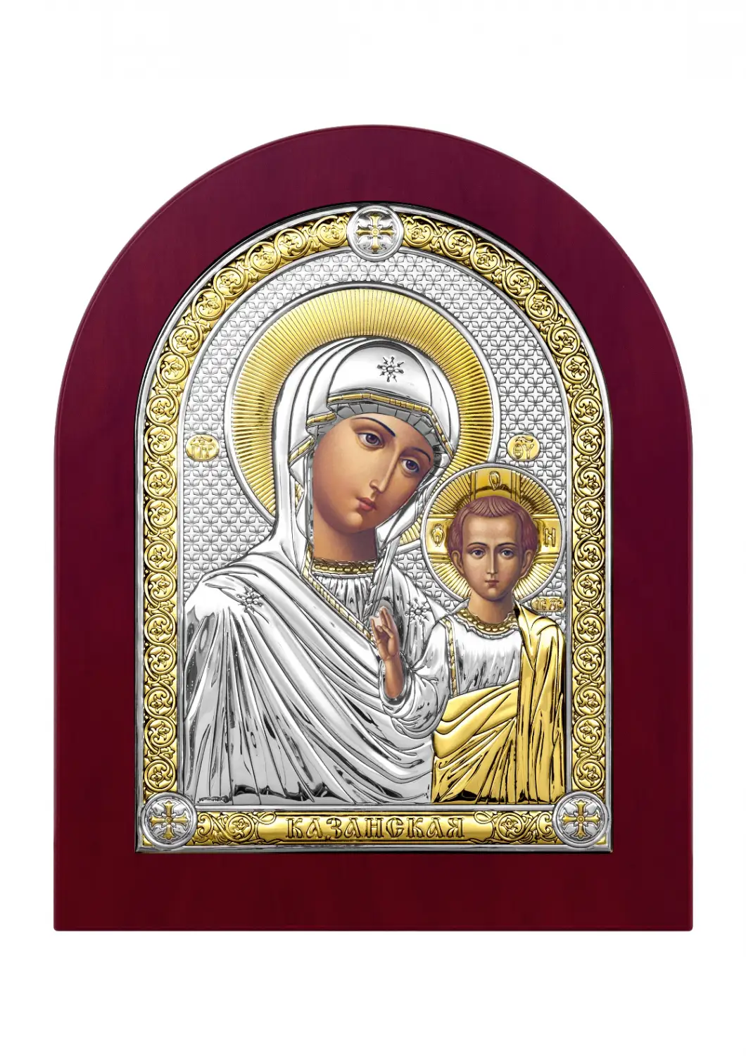 Икона Казанская Божья Матерь (28.6*34.7) иконка из серебра божья матерь казанская