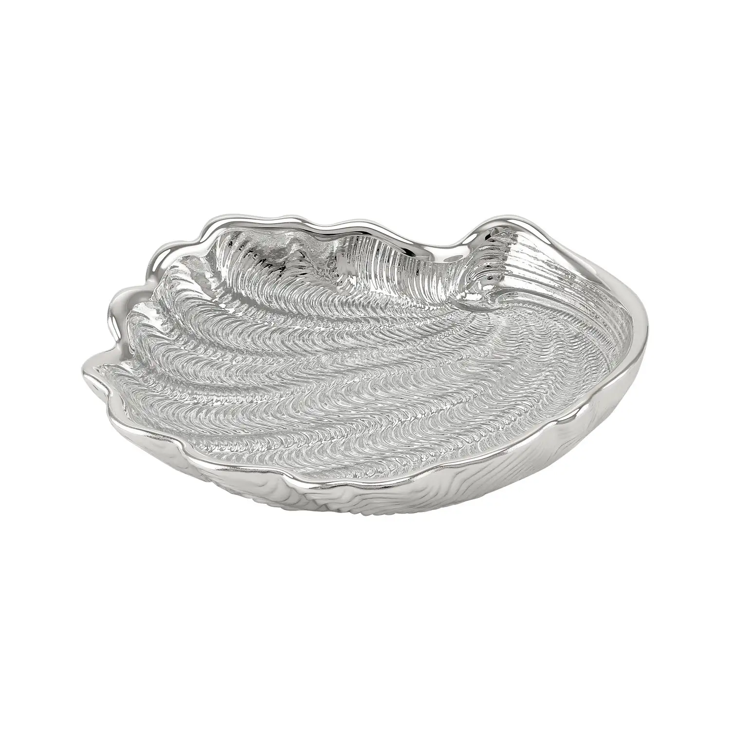 Тарелка стеклянная CONCHIGLIA (цвет серебро) диаметр 15 см