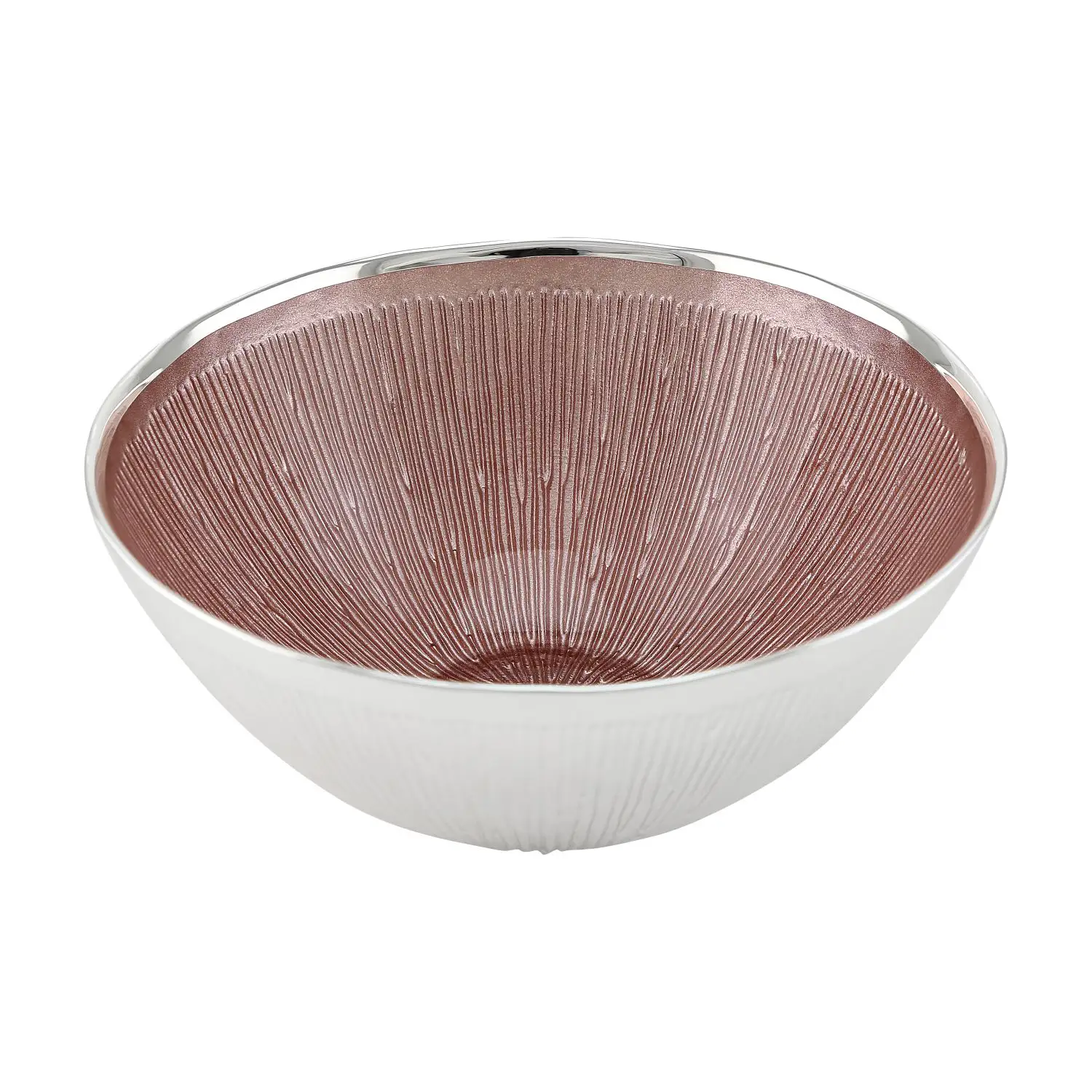 Чаша стеклянная SVASATA (цвет бледно-розовый) диаметр 18 см, высота 7,5 см