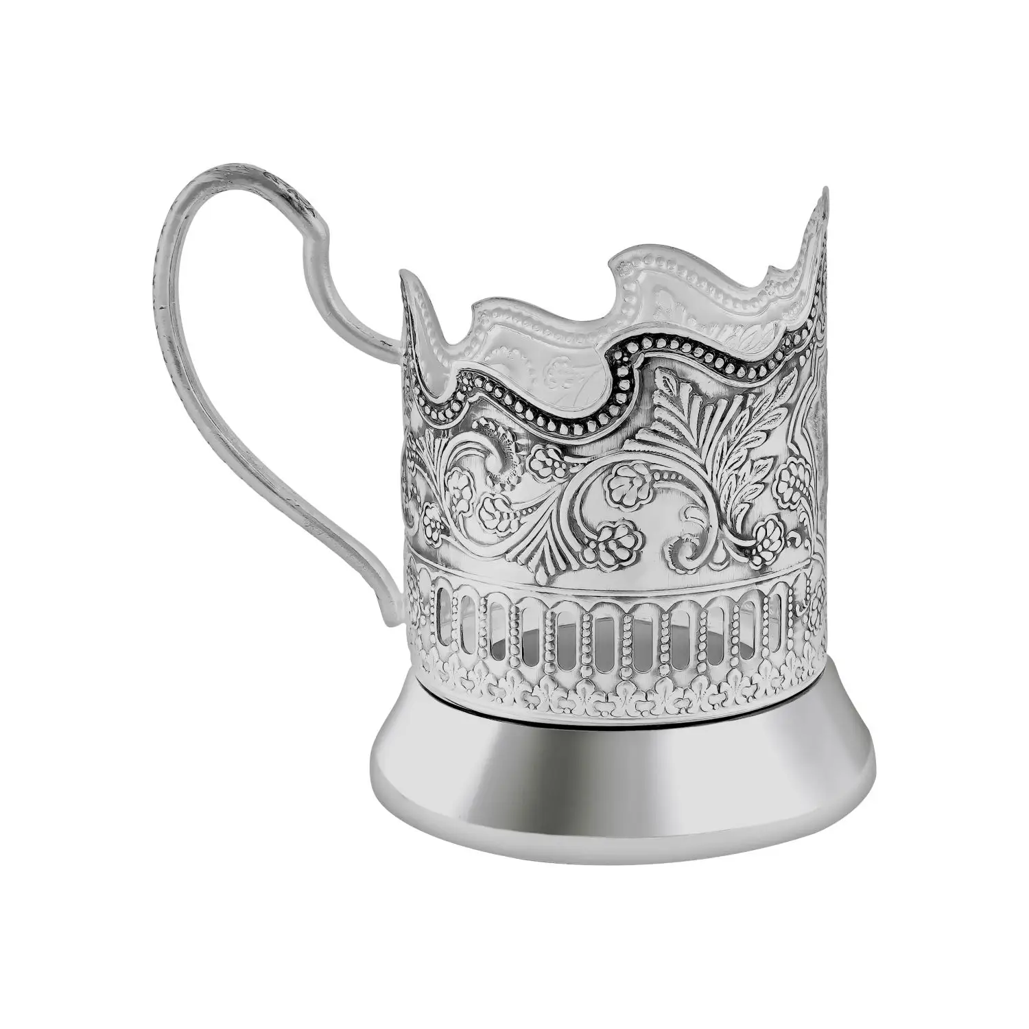 Фото Набор для чая "Кольчугинские зори": ложка, стакан,подстаканник посеребренный №4