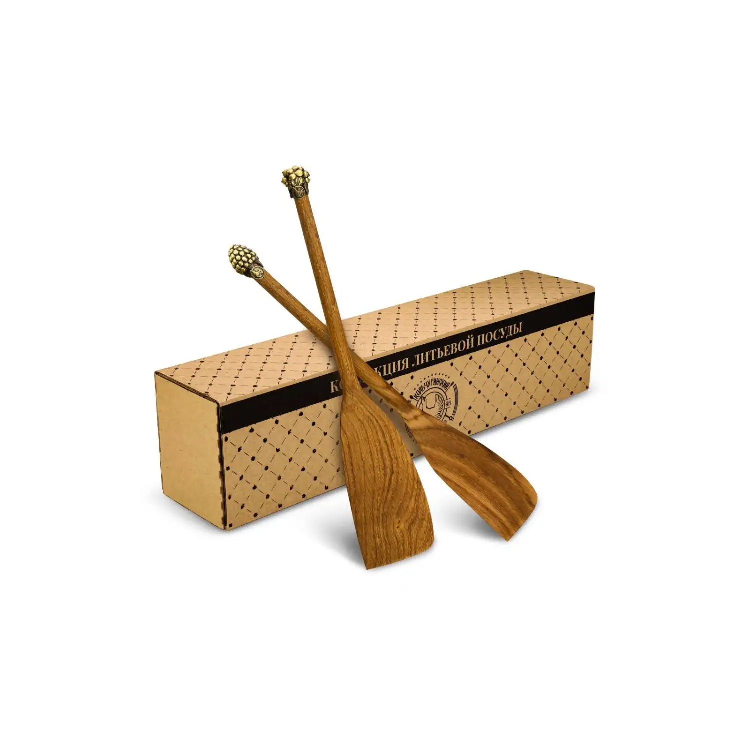 Набор деревянных лопаток с накладками Смородина и Малина