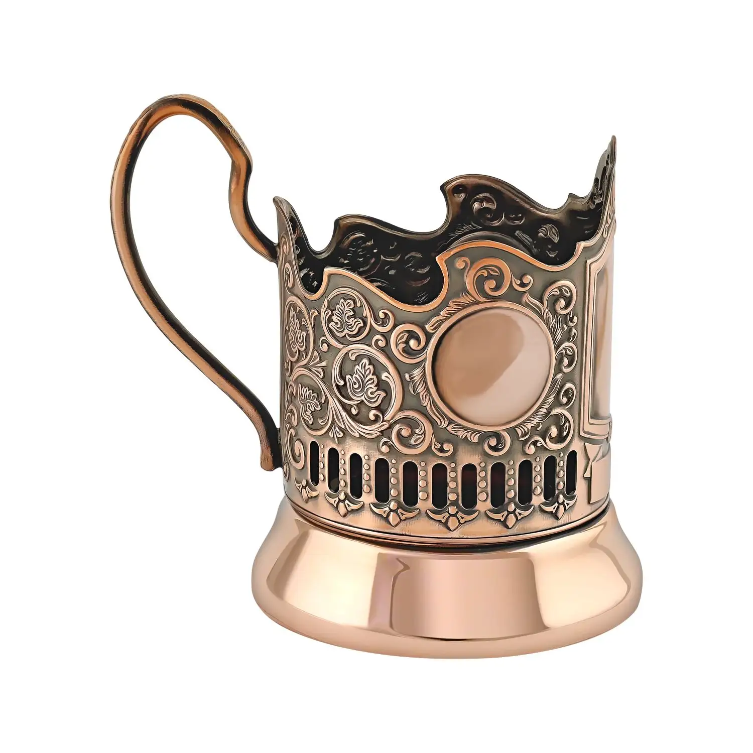 Подстаканник  медный  "Обезличенный"