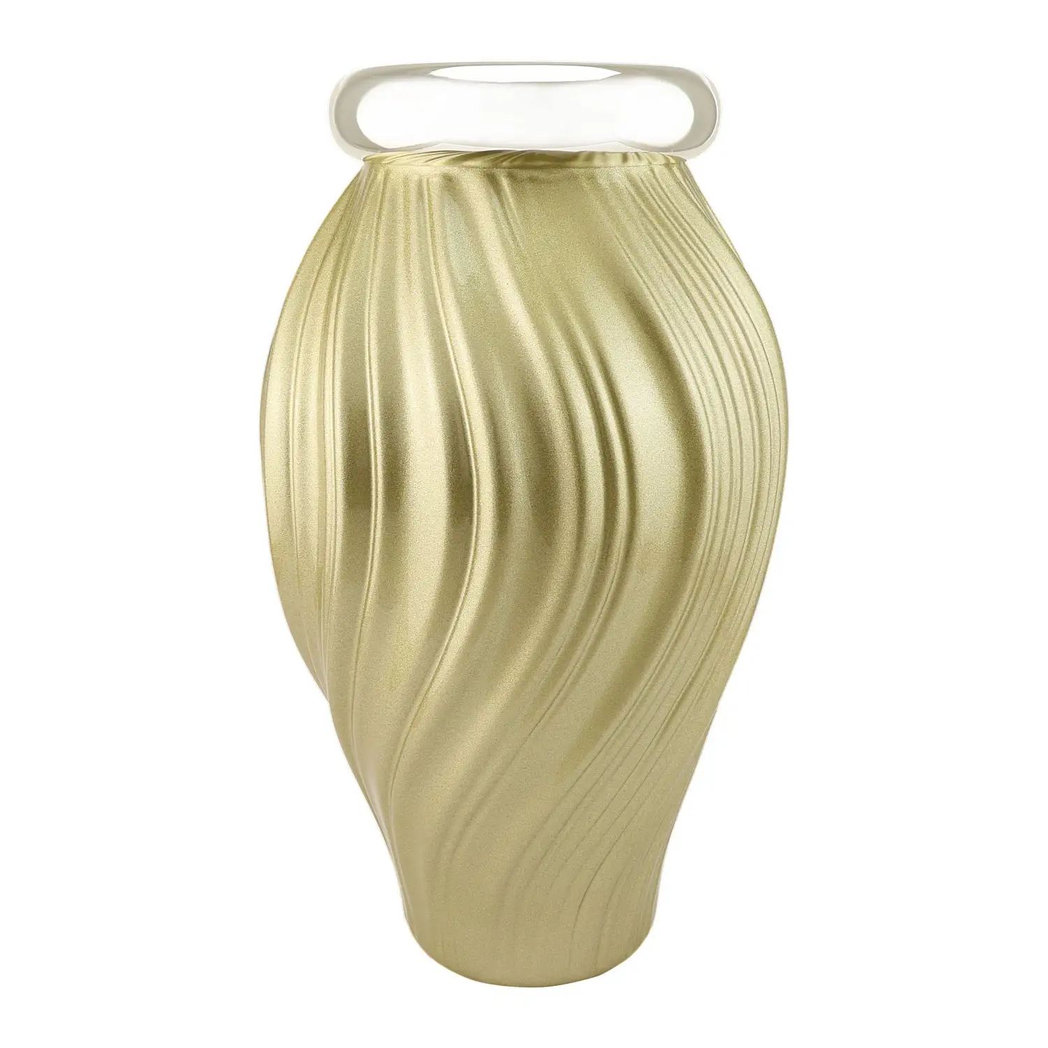 Ваза керамическая SPIRALE высота 34 см, цвет золотой ваза керамическая высота 335 см erna единый размер белый