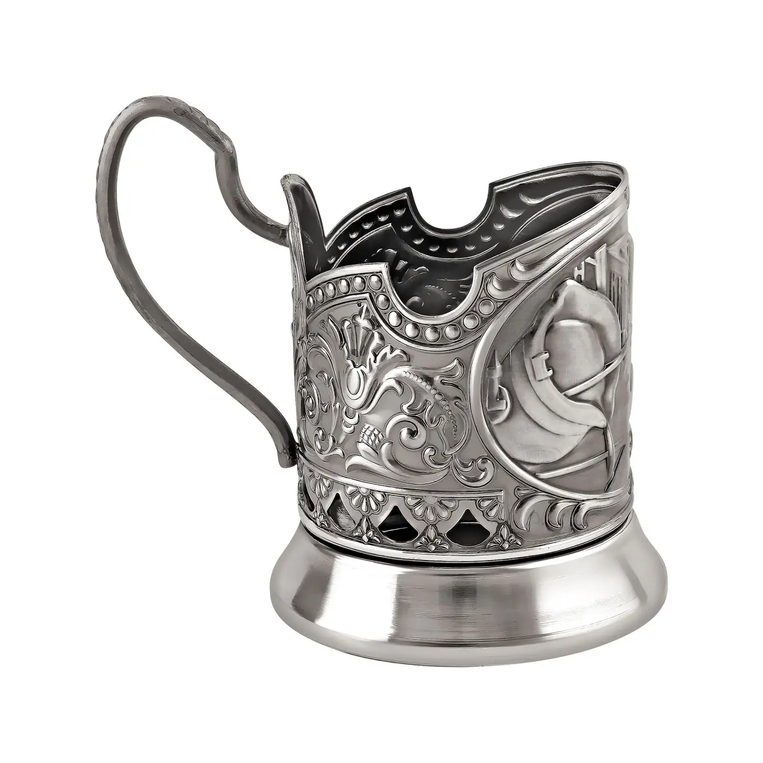 Фото Набор для чая "Металлург" никелированный с чернением №3