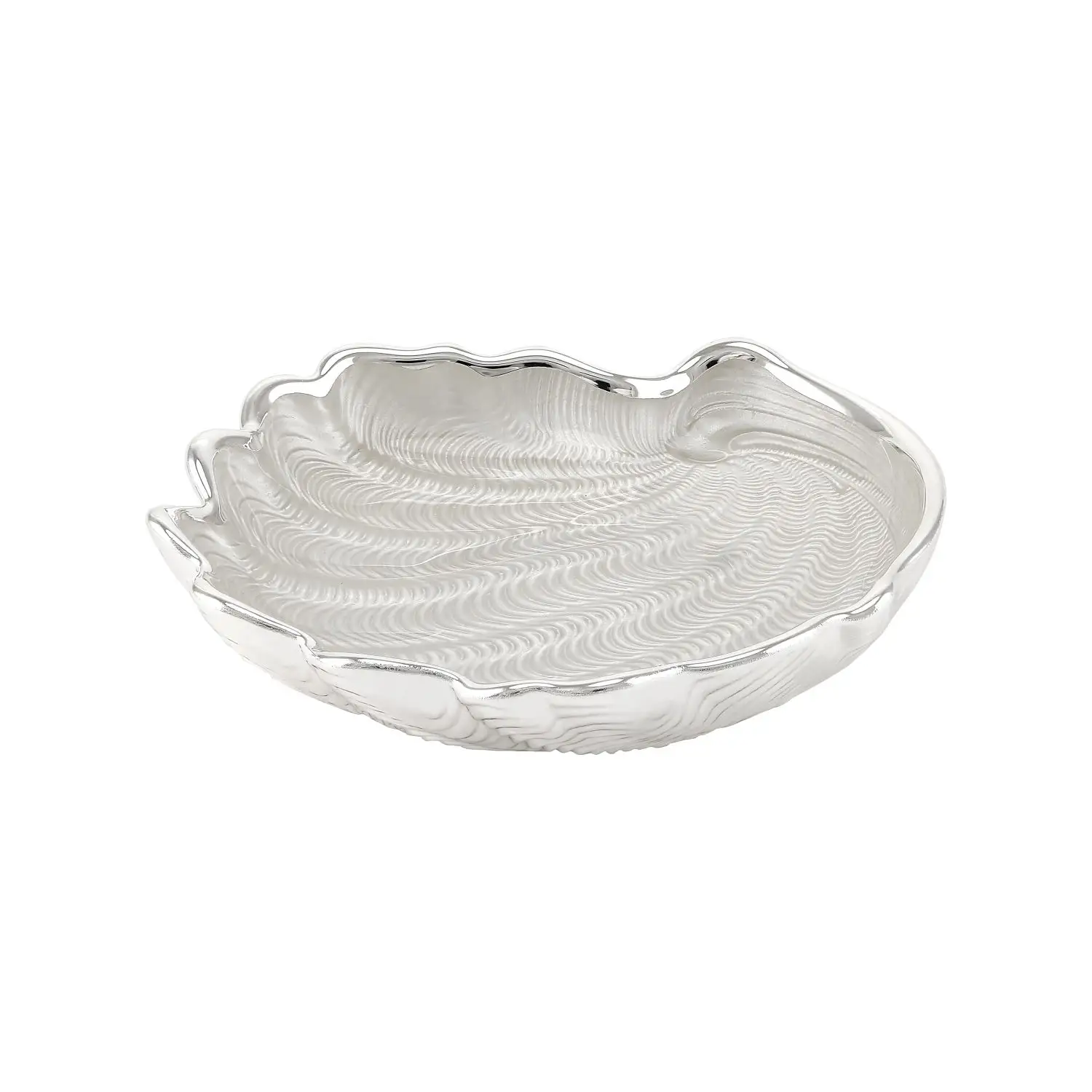 Тарелка стеклянная CONCHIGLIA (цвет жемчужно-белый) диаметр 15 см