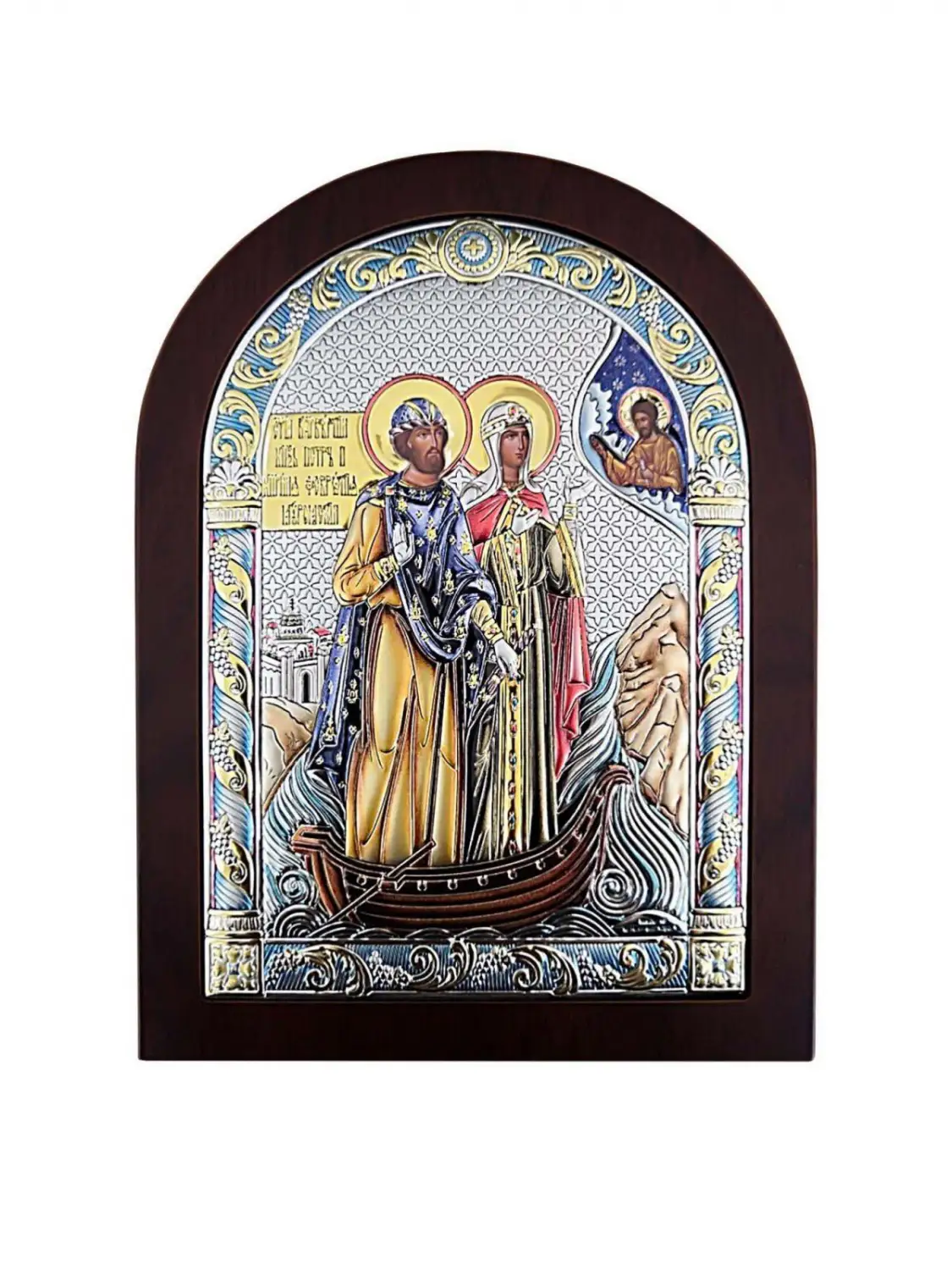 цена Икона Святых Петра и Февронии (12*16), цветная