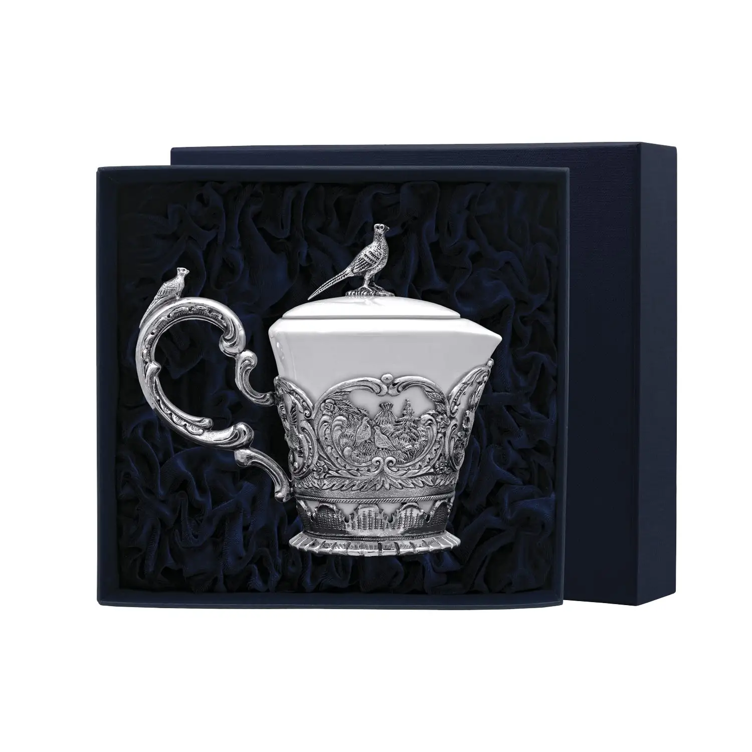 Сливочник Королевская охота (Серебро 925) чайник королевская охота серебро 925