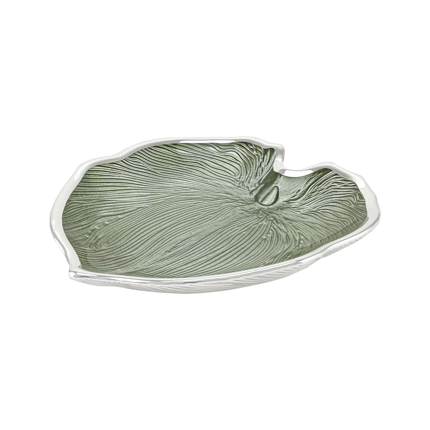Чаша стеклянная FOGLIA (цвет зеленый) диаметр 15 см