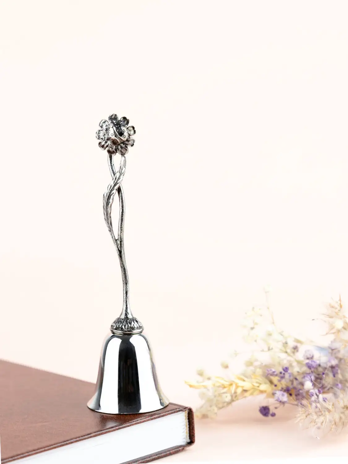 Колокольчик "Ромашка" никелированный с чернением