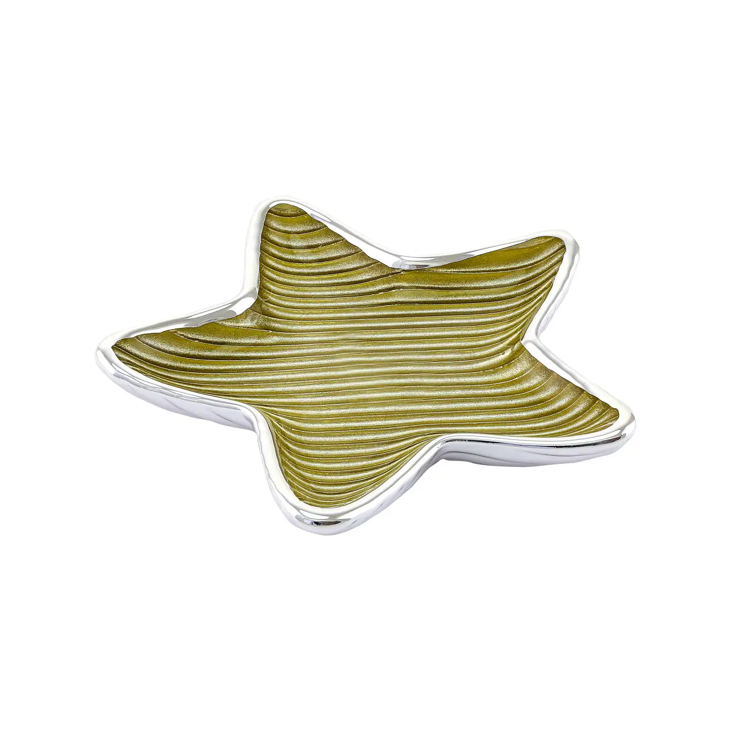 Тарелка стеклянная STELLA RIGHE (цвет золотой) диаметр 13 см