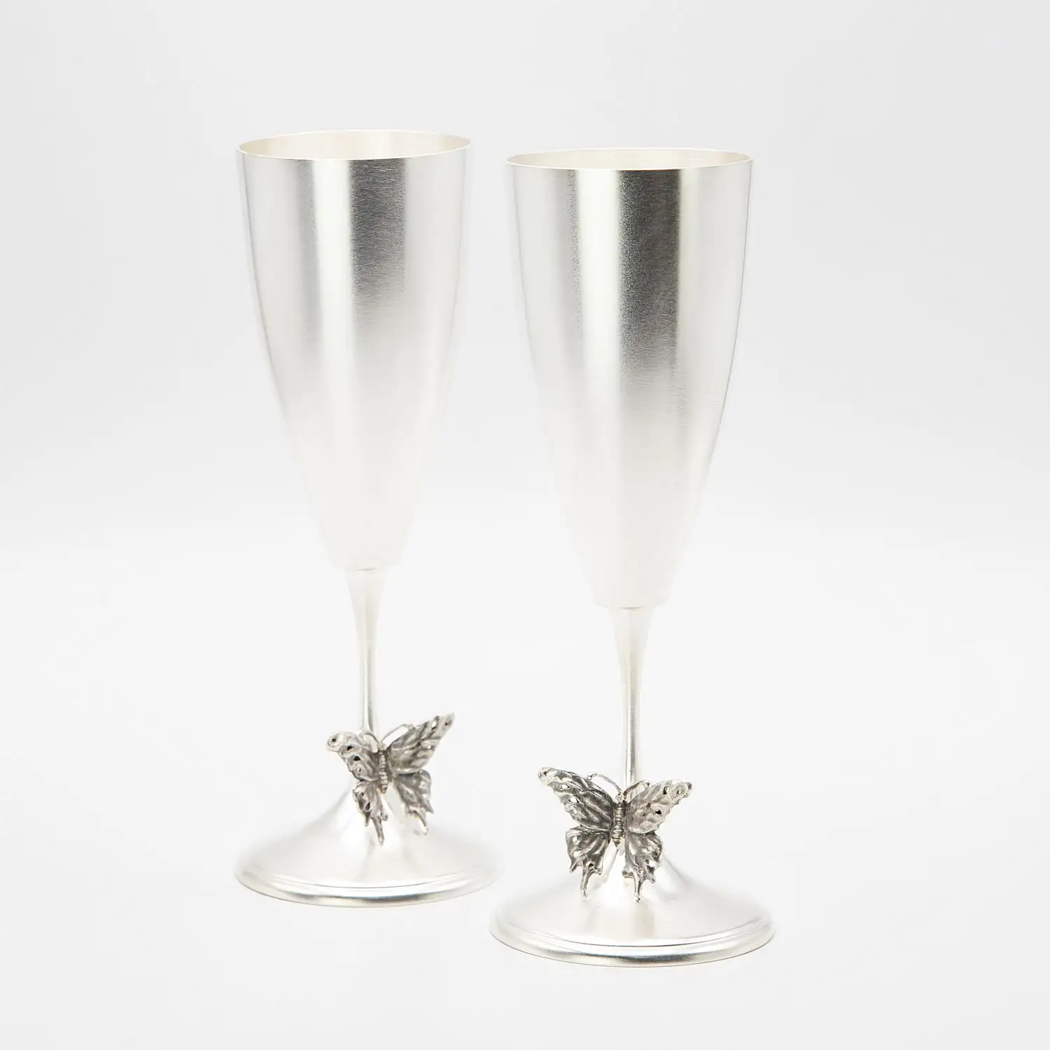 Фужер "Бабочка" посеребренный с чернением