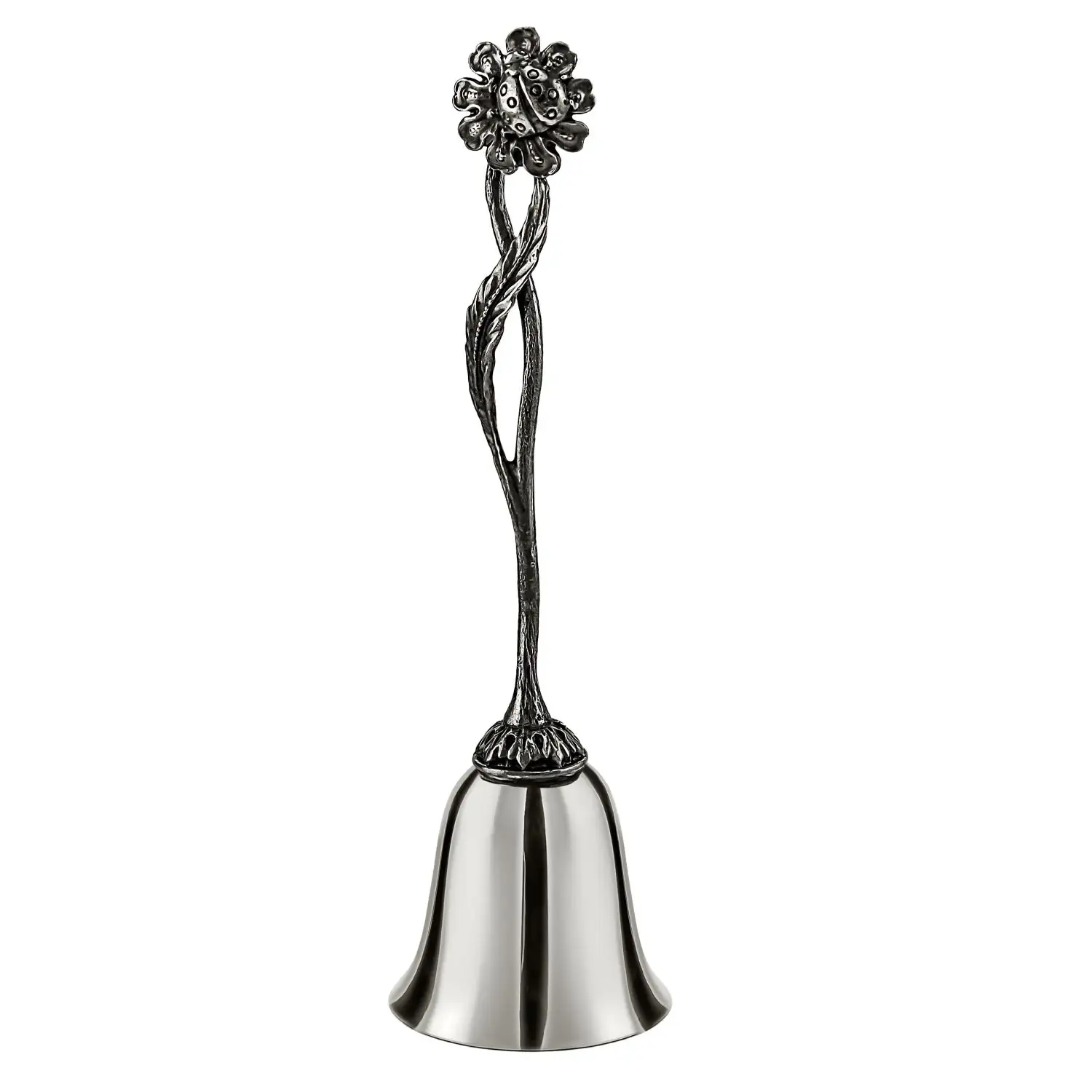 Колокольчик "Ромашка" никелированный с чернением