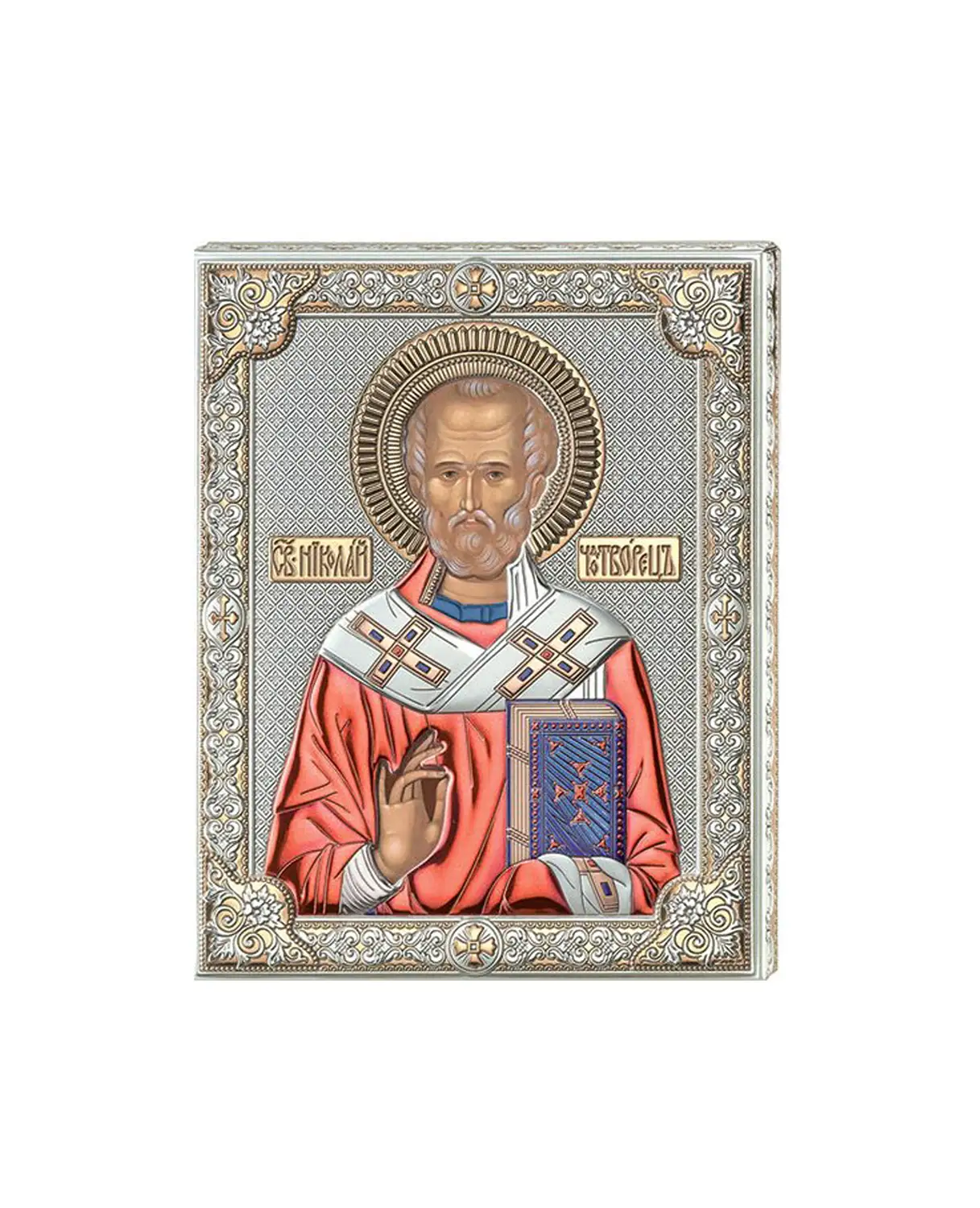 Икона Св Николай Чудотворец (12*16) икона николай чудотворец 12х11 5 нч 761 прямая печать по левкасу золочение