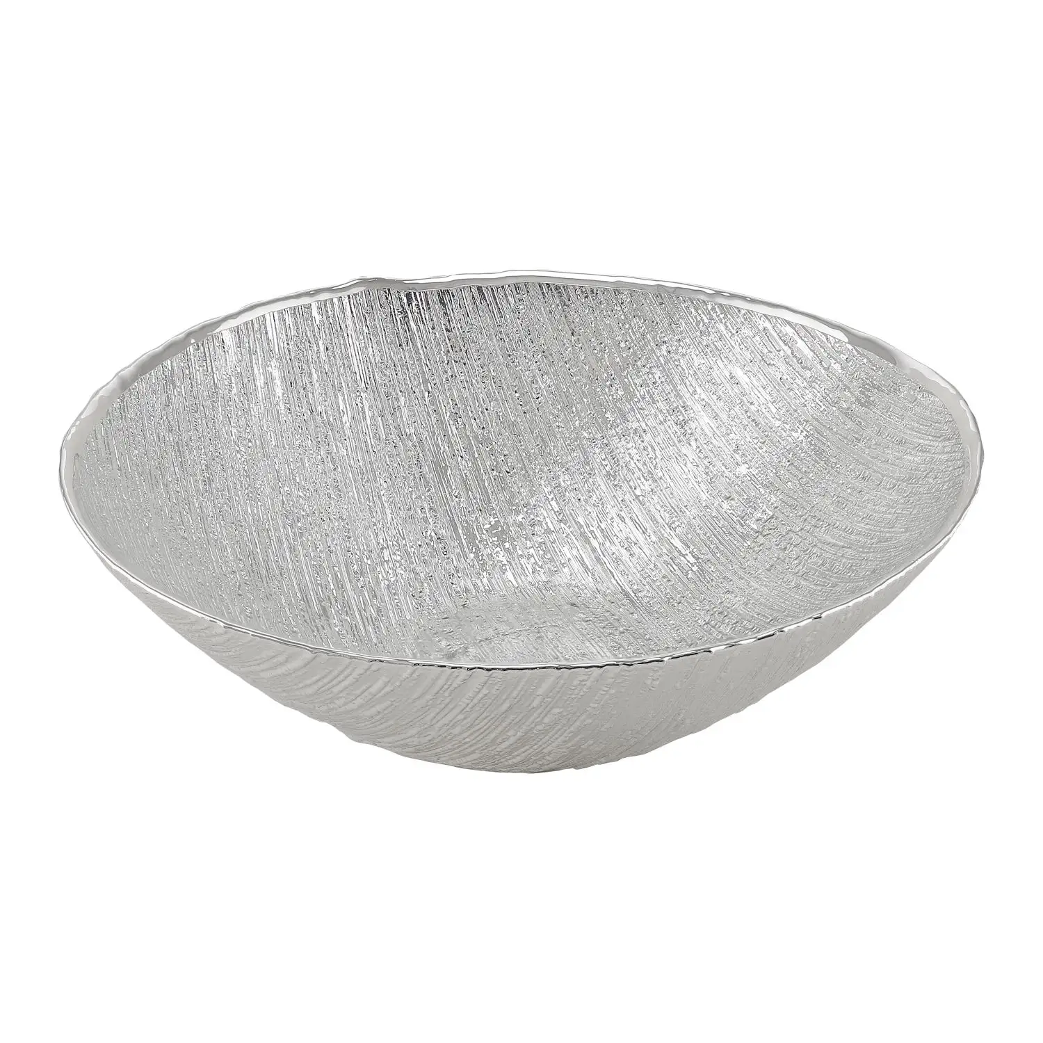 Блюдо стеклянное GRANITO (цвет серебро) диаметр 25 см