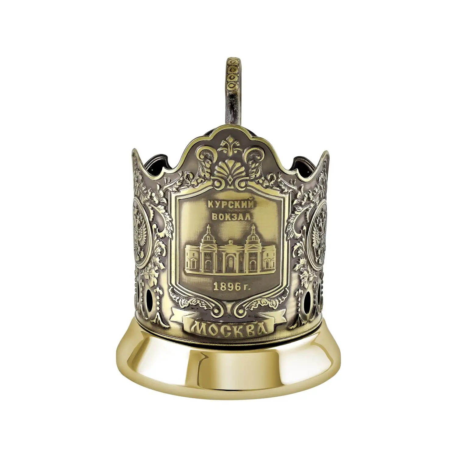 Набор для чая латунный "Курский вокзал"