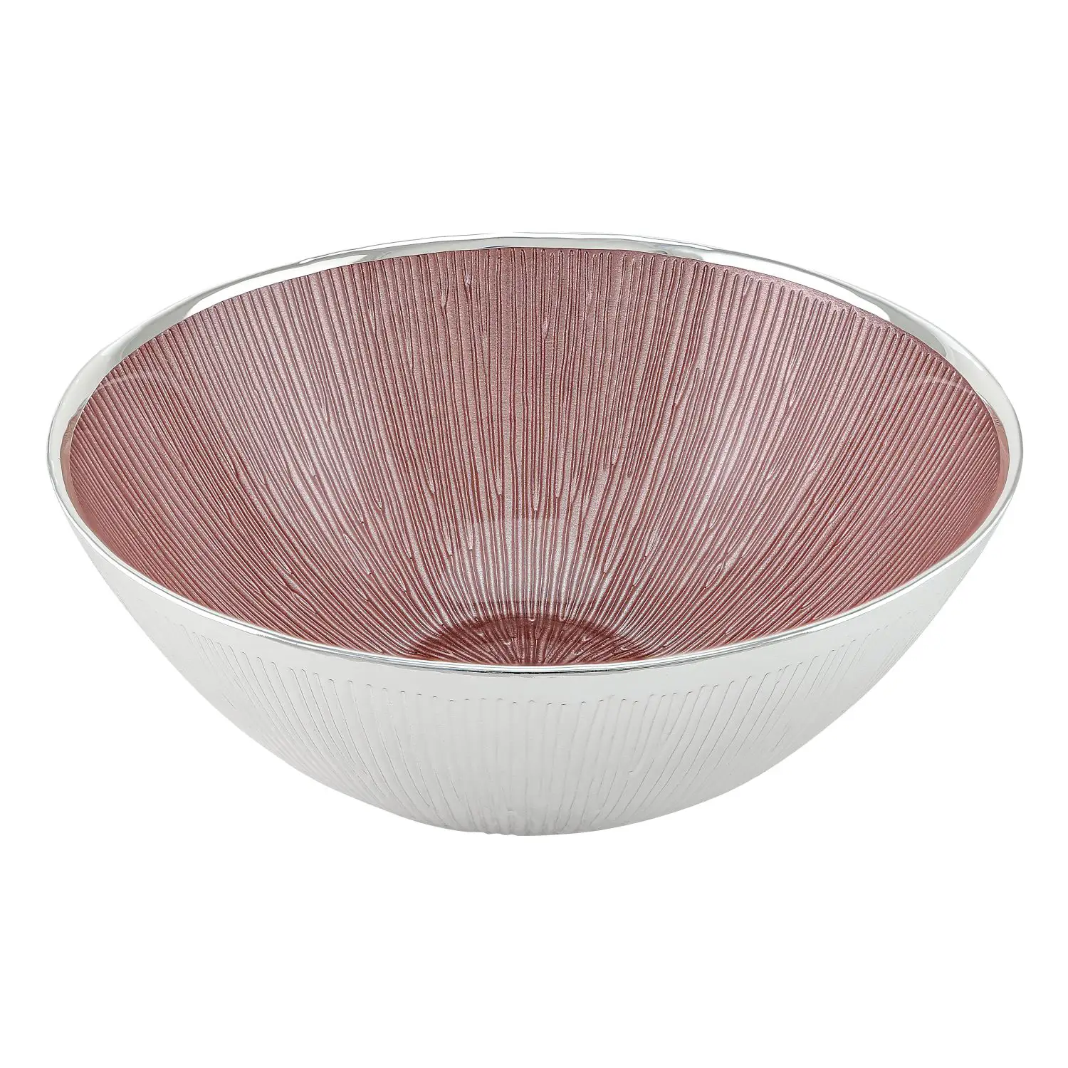 Чаша стеклянная SVASATA (цвет бледно-розовый) диаметр 22 см, высота 10 см