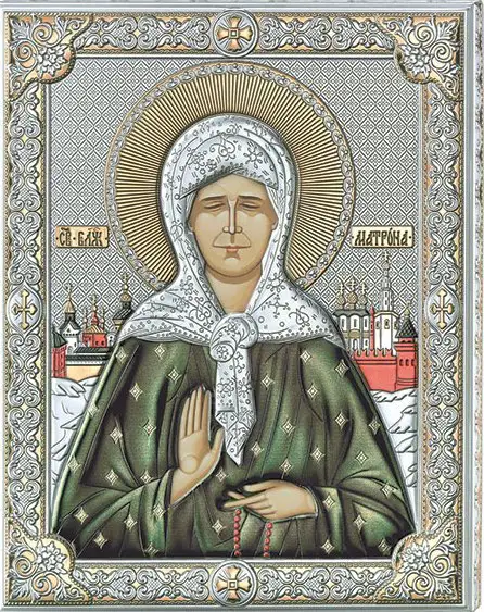 Икона Святая Матрона Московская (20*26) икона на перламутре матрона московская 17 х 26 см