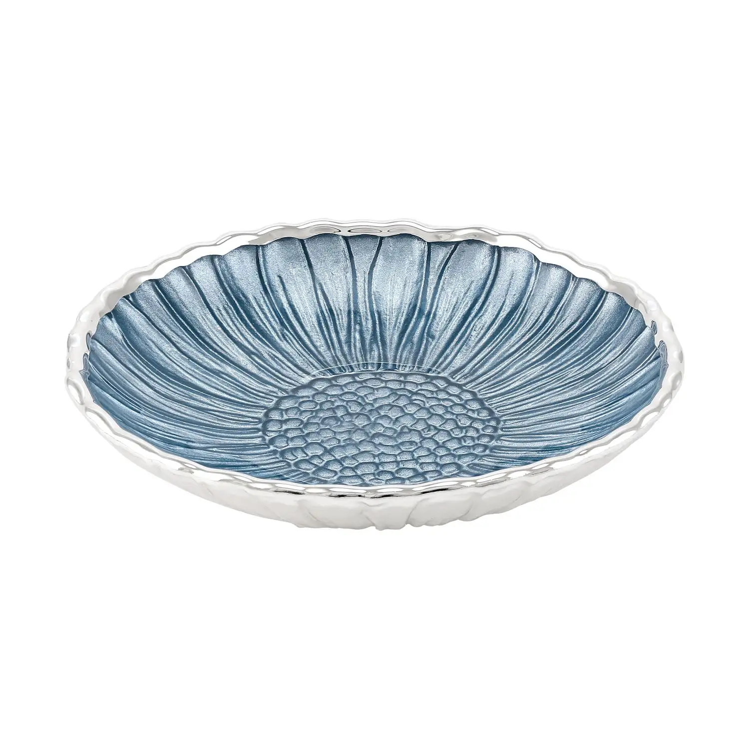 Тарелка стеклянная GIRASOLE (цвет небесно-голубой) диаметр 14 см